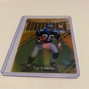 Rae Carruth 1997 Rookie Topps Finest Impact Football card Vintage Collectible